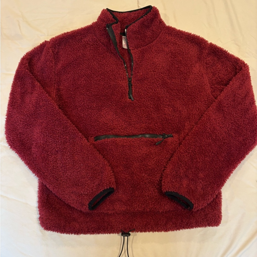 No Boundaries Burgundy Fleece Sweater